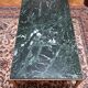 Coffee table in brass and veined green marble from the 1960s.