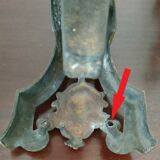 Pair of Louis-Philippe andirons with Caryatids - Bronze, cast iron - 19th century