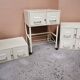 Vintage storage unit, 8 lockers, industrial design in metal