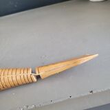 Vintage handmade wooden articulated fish - Ref 854