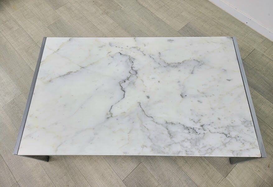 Airborne marble coffee table design J.A.Motte vintage 60s