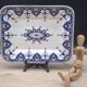 Antique Sarreguemines earthenware dish, Cluny model, 19th century