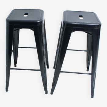 Pair of tolix high stools