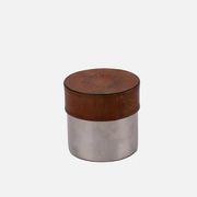 Vintage pot in stainless steel and leather Grasoli