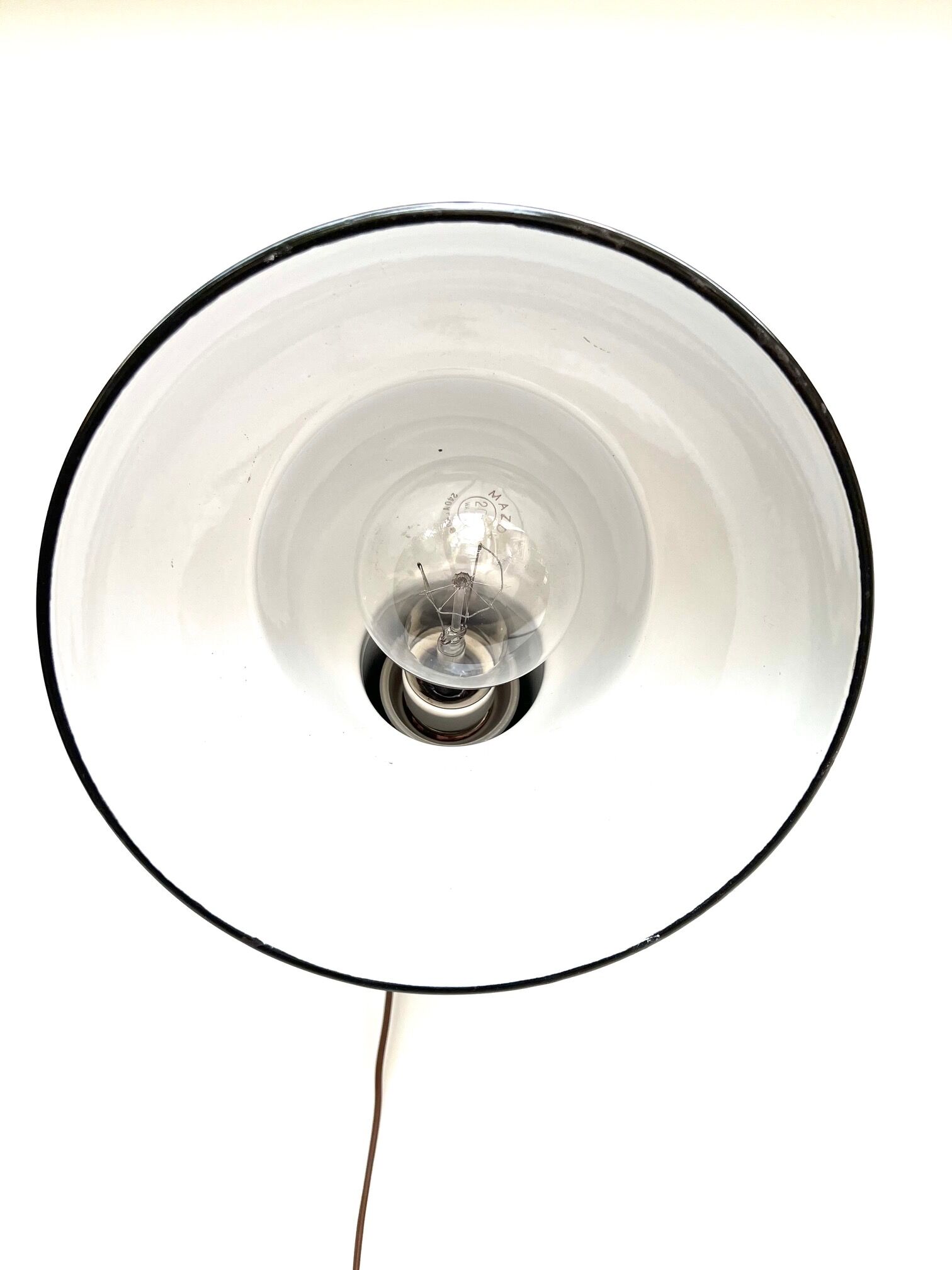BLACK ENAMELLED TOLE WALL LAMP 1940 LEGRAND Ø 25 CM