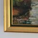 Oil on canvas "Landscape with Bridge" early 20th century