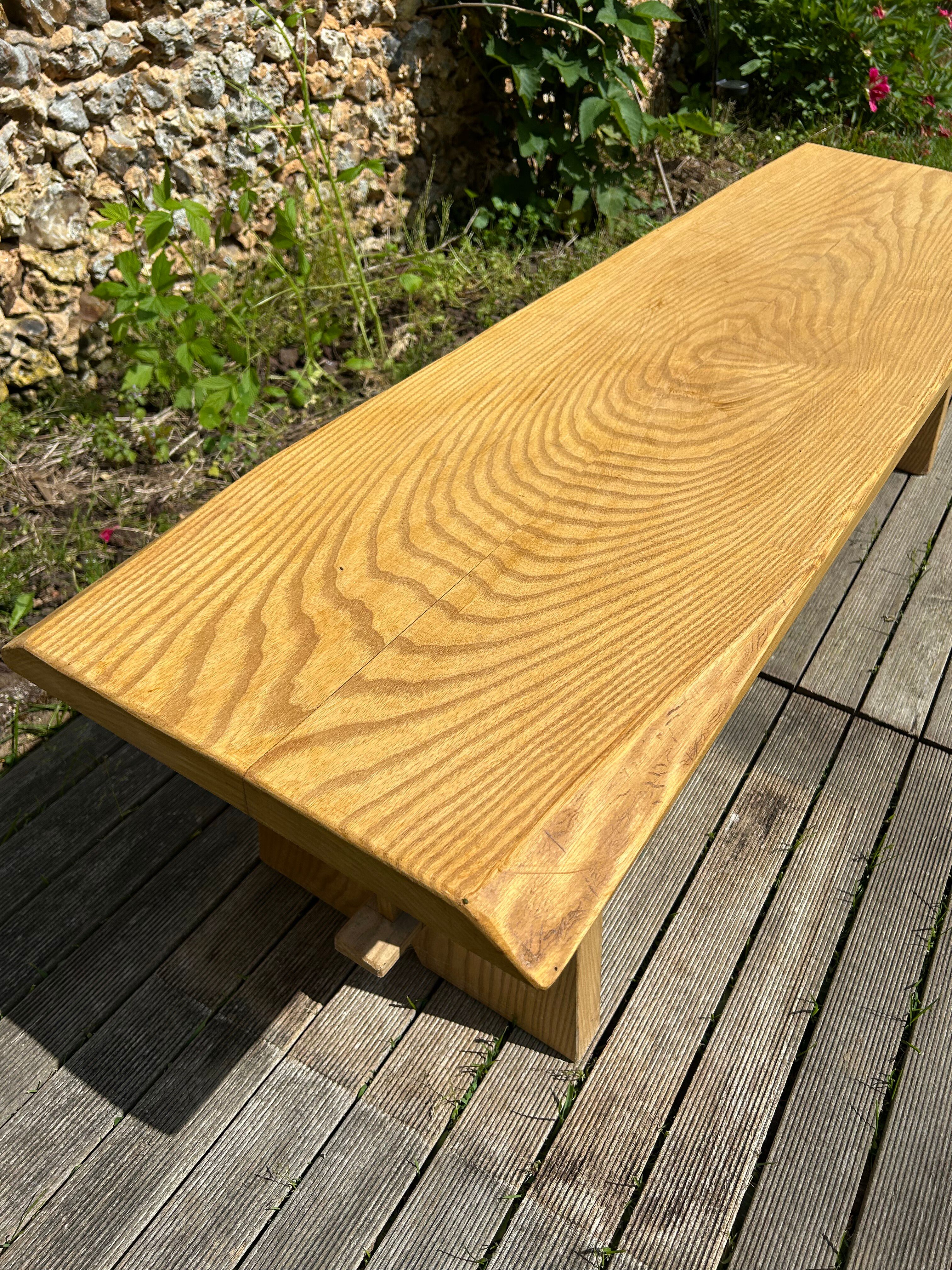 Vintage chalet bench in solid ash