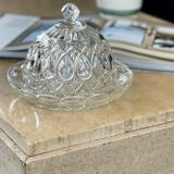 Crystal dish and bell