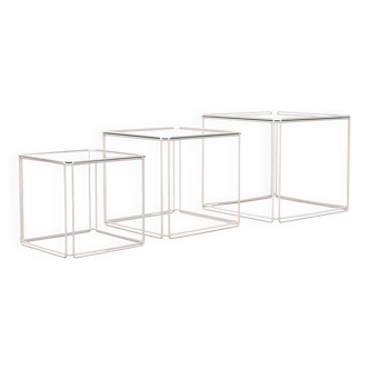 Tables gigognes graphiques ''Isocèle'' par Max Sauze années 1970 France