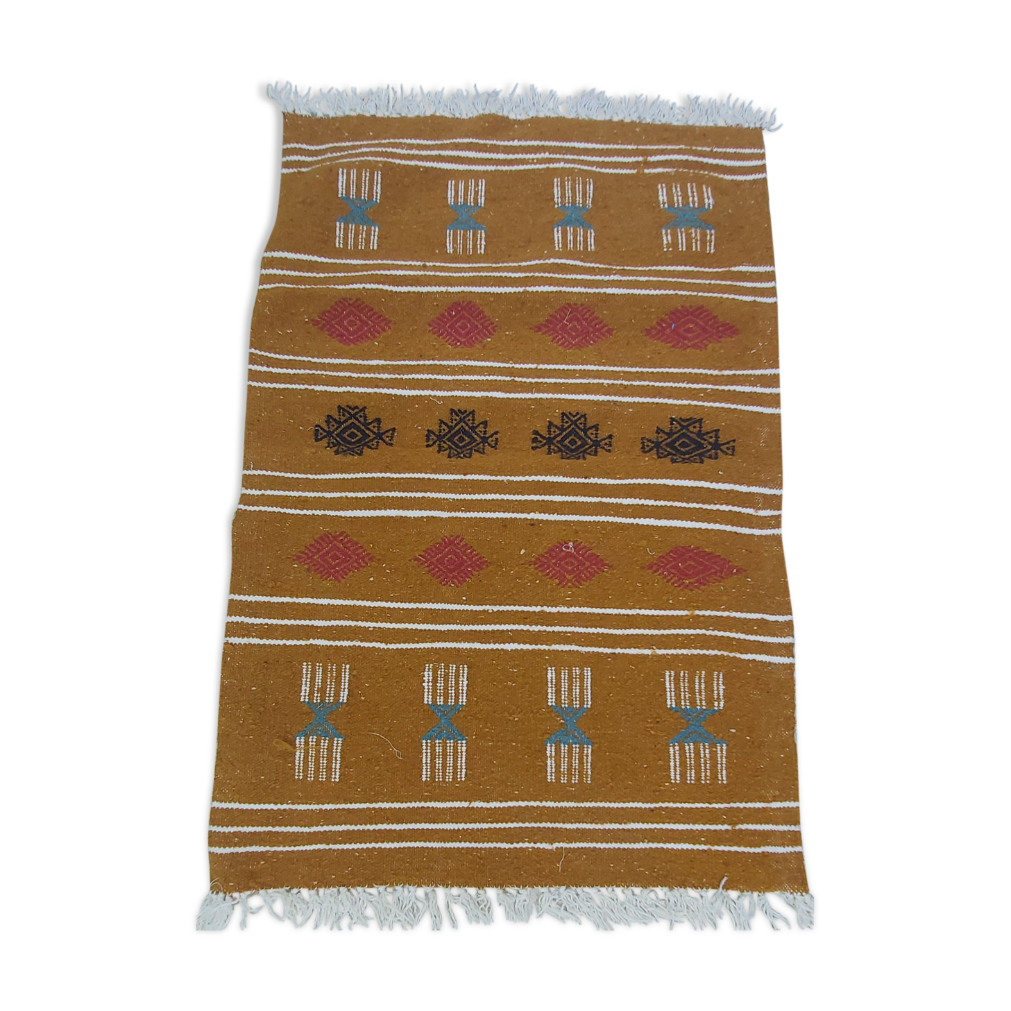 Handmade kilim carpet in pure wool 100x65cm