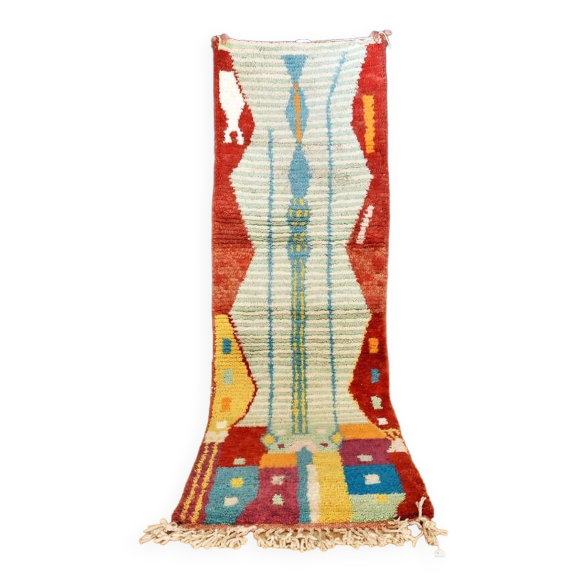 Moroccan Berber carpet hallway Boujaad 280 x 84 cm New