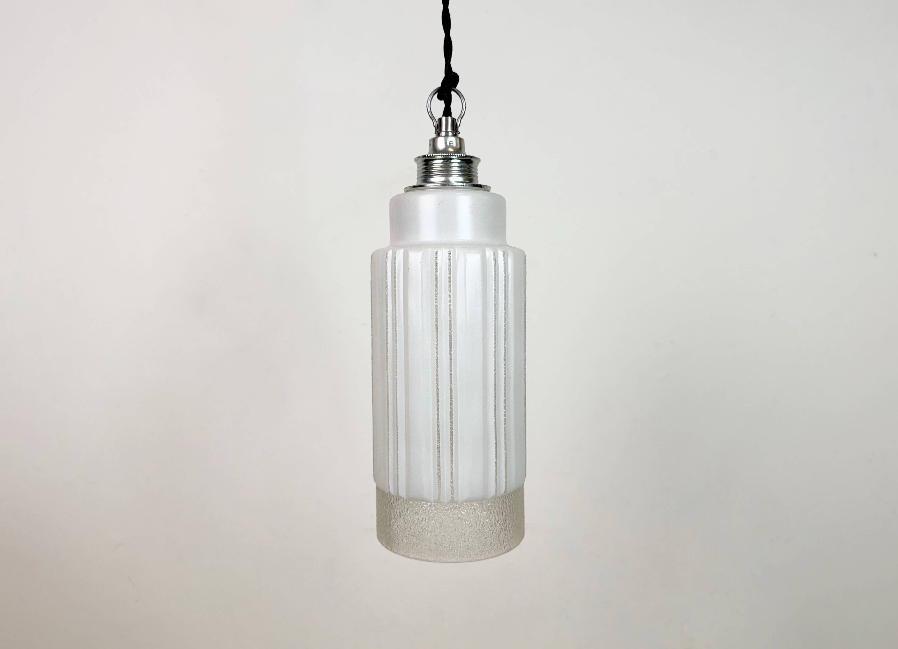 Vintage Glass Ceiling Light, 1970s