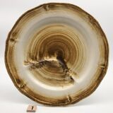 6 asparagus/artichokes plates in stoneware "Longchamp"