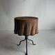 Table d'appoint ondulée en trompe-l'oeil en osier et rotin, 1960