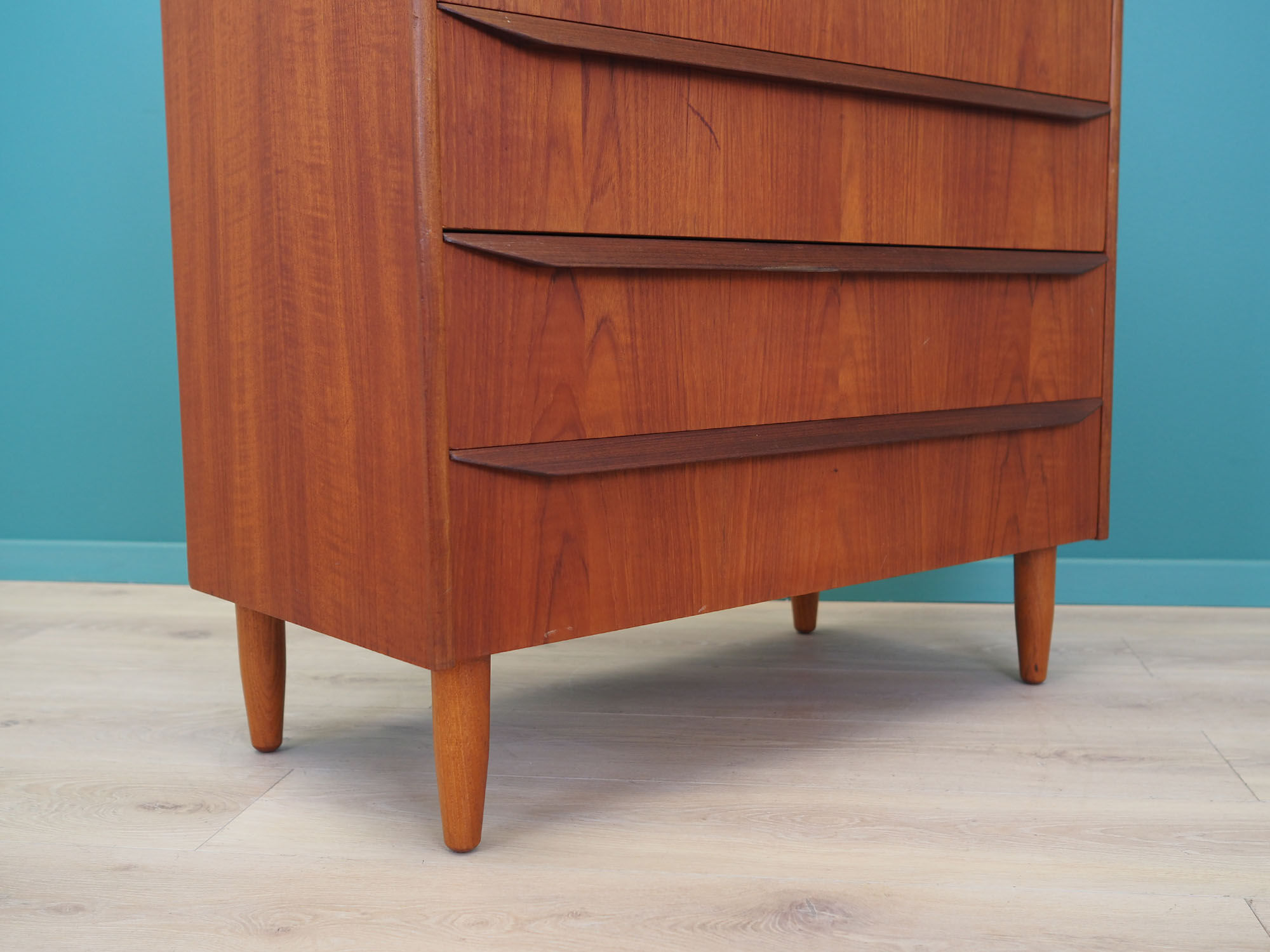 Teak chest of drawers, Danish design, 1970s, made in Denmark