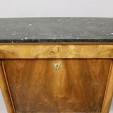 Empire secretary desk in walnut with black marble top