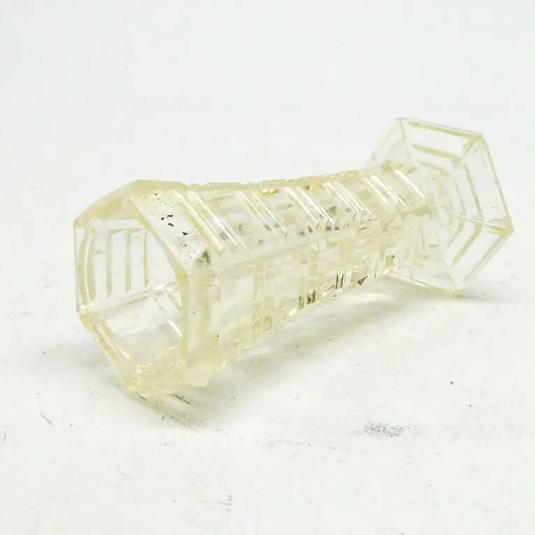 Miniature Art Deco vase, pressed glass, Czechoslovakia, 1930s