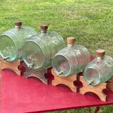 Set of 4 glass barrel