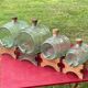Set of 4 glass barrel