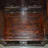 Gothic Jacobean hall chair finely carved from the Victorian era around 1860.