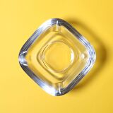 Vintage Heavy Crystal Ashtray / Vannes Le Chatel Crystal / France / 1980s