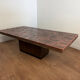 Brutalist coffee table, hammered copper 70 – in the style of H. Lilienthal.