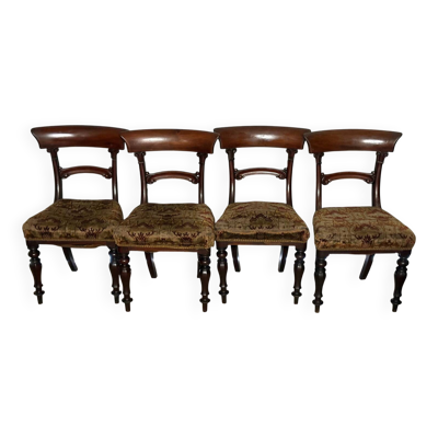 Lot de 4 chaises style Empire