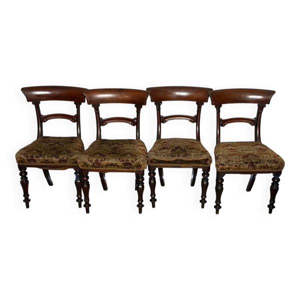 Lot de 4 chaises style Empire