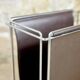 Gérard Rignault faux leather and metal magazine rack
