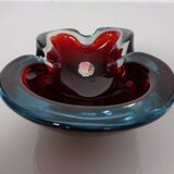 Sommerso Murano Glass Ashtray, Italy, 1960s