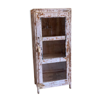 Glass cabinet in old teak