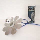 Brushed stainless steel portable lamp