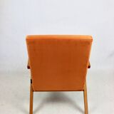 Vintage armchair VAR B-310 orange velvet fabric - 2 pieces available