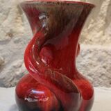 Saint-Paul-de-Vence red flamed earthenware vase circa 1970
