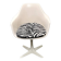 Vintage fiberglass swivel chair by Maurice Burke for Akana