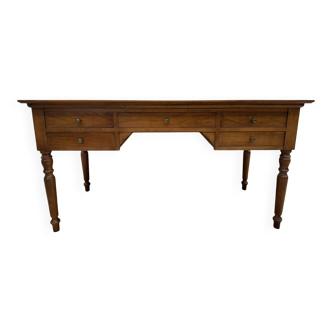 Bureau plat de style Louis Philippe en merisier
