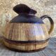Old Terracotta Pitcher Barrel Shape Vintage Kitchen #D972