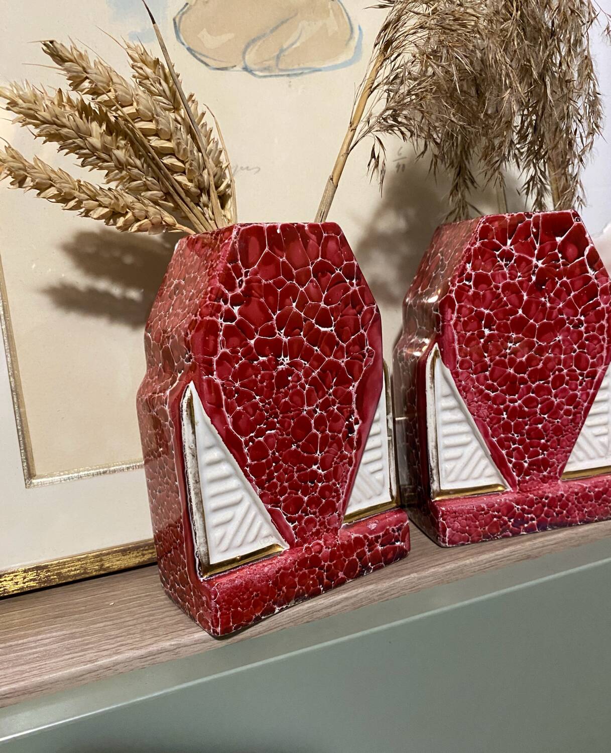 A pair of Art Deco vases