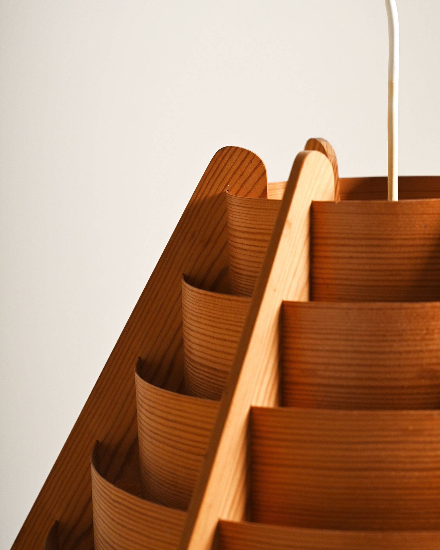 Pendant lamp in Swedish pine from Scandinavian production, 1960s