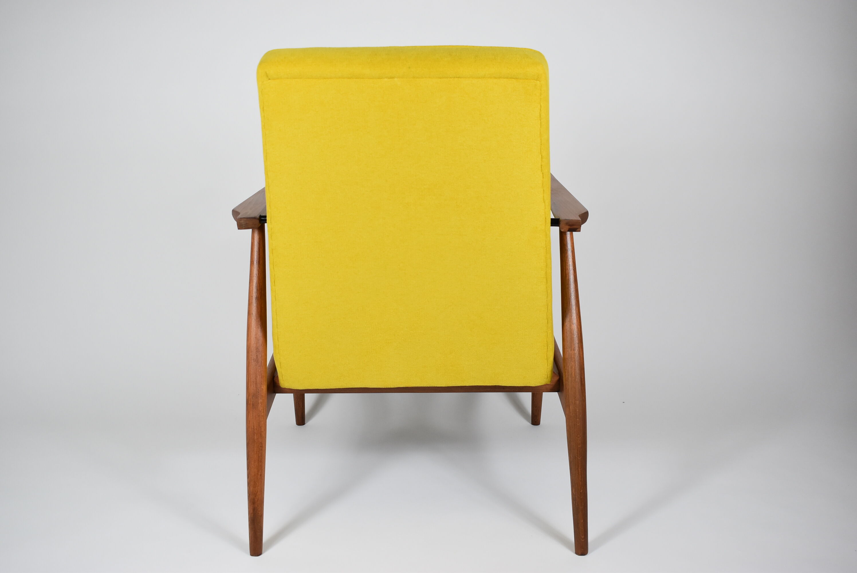 Original armchair "FOX", designer Henry Lis, 1970s, fully restored, yellow