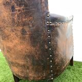 Vintage leather club chair, 1930s