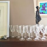 Set 12 crystal wine glasses from Arques 1970