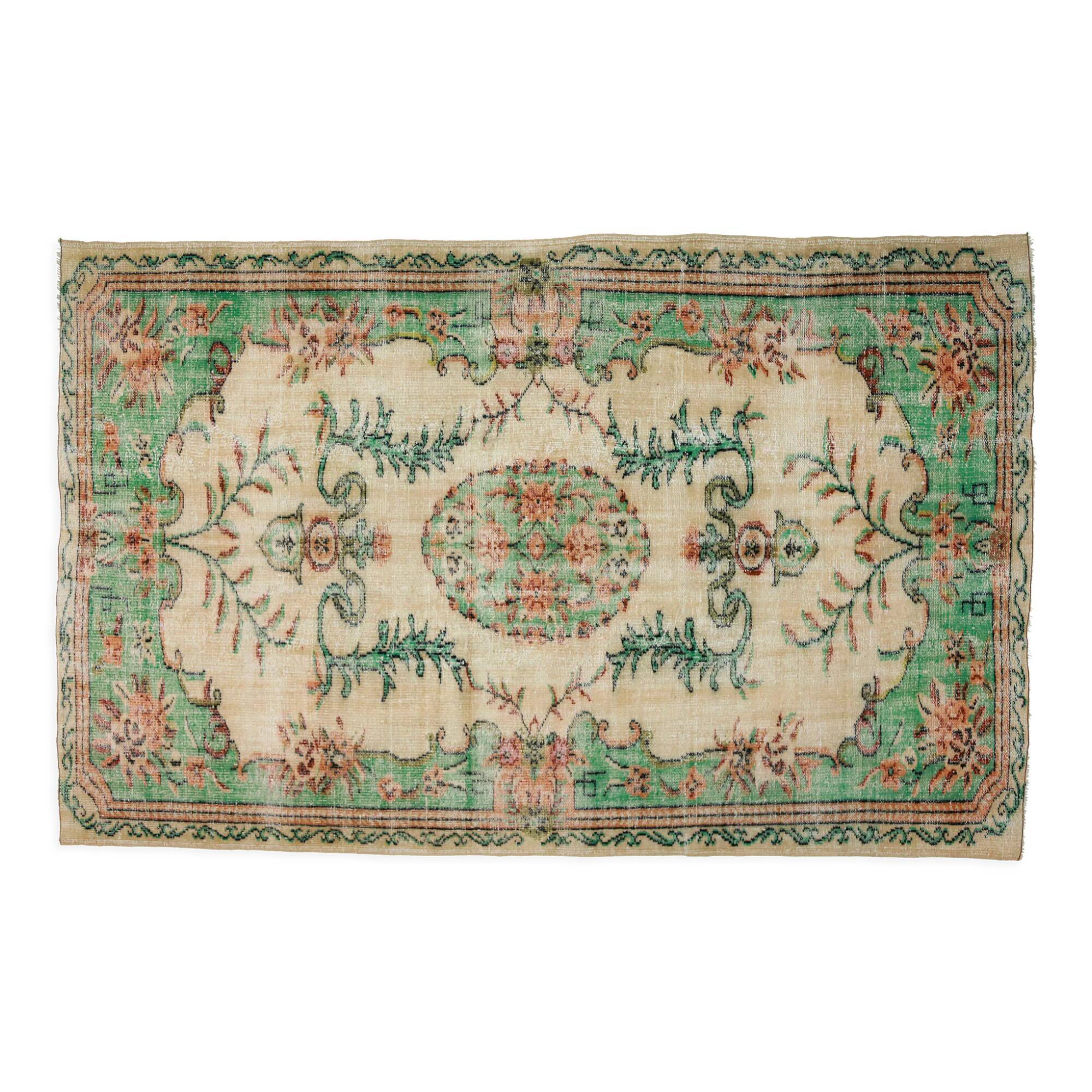 Anatolian handmade vintage rug 276 cm x 175 cm