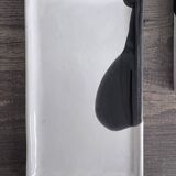 Lot of 4 rectangular glazed terracotta plates.