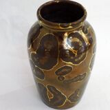 L. Brisdoux gilded copper vase