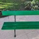Large wooden and cast iron garden bench 224 cm