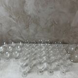 A lot of crystal glasses