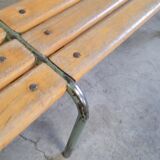 Paire de bancs d'école maternelle enfant fabrication 1950