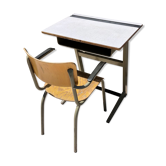 Vintage elbe industrial school office 1960 & tubax chair