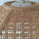 Vintage straw hanging lamp